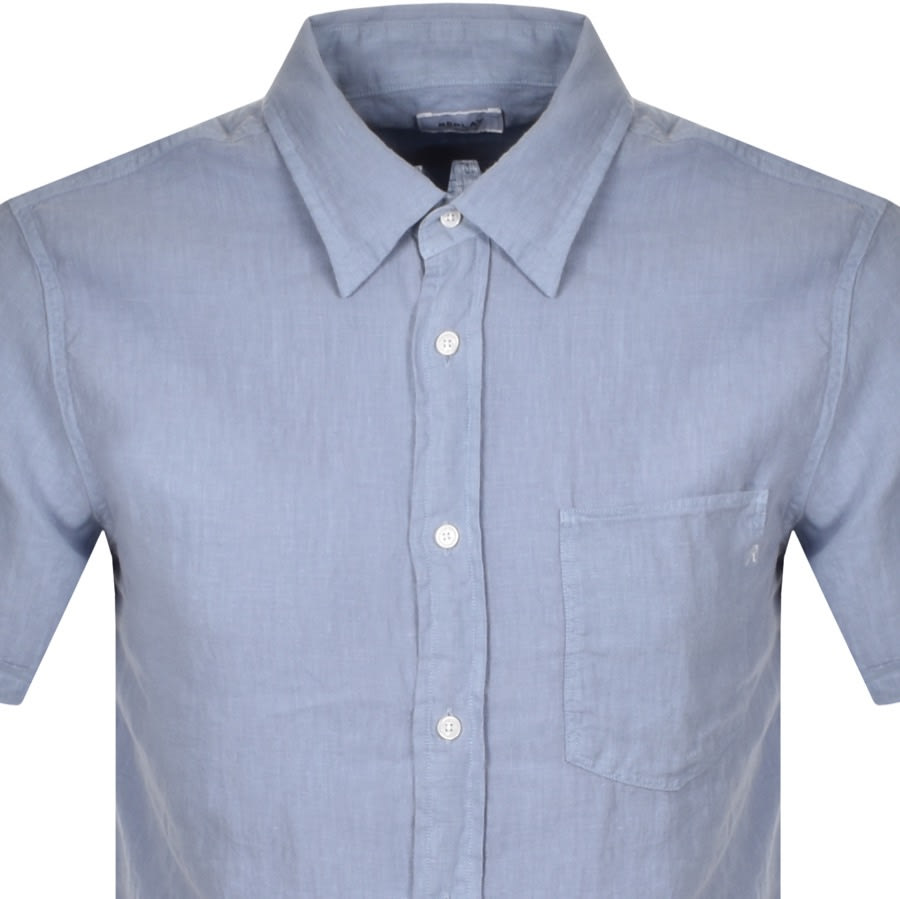 Alternative Image for ProductReplay Short Sleeved Shirt Blue2